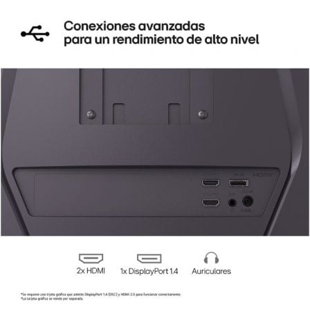 Monitor gaming curvo lg ultragear 32g600a-b 31.5"/ qhd/ 1ms/ 180hz/ va/ regulable en altura/ negro