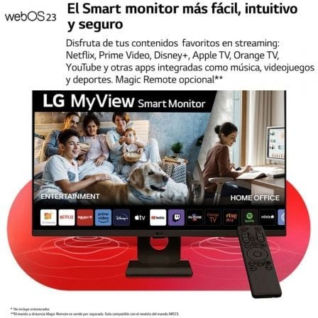 Smart monitor lg myview 32sr50f-b 31.5"/ full hd/ multimedia/ smart tv/ negro
