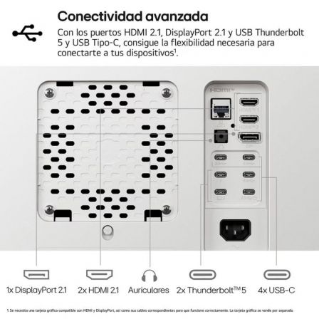 Monitor gaming ultraparonámico curvo lg ultragear 40u990a-w 40"/ 5k2k/ multimedia/ 1ms/ 120hz/ ips/ regulable en altura/ blanco
