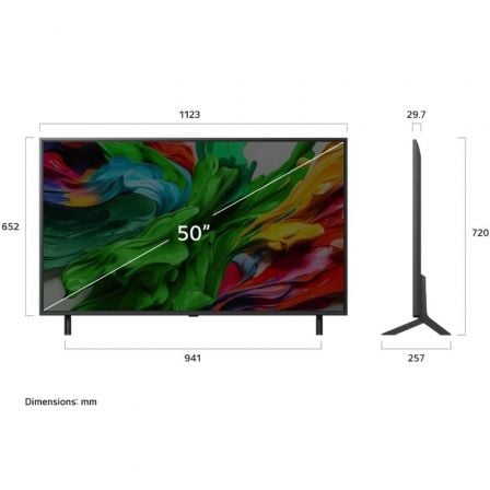 Televisor lg qned evo 50qned87a6d 50"/ ultra hd 4k/ smart tv/ wifi