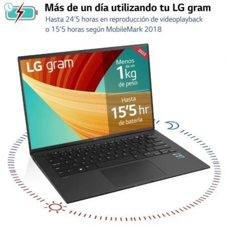 Portátil lg gram 14z90s-g.ad78b intel core ultra 7-155h/ 32gb/ 1tb ssd/ 14"/ win11