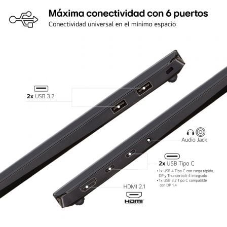 Portátil lg gram 14z90s-g.ad78b intel core ultra 7-155h/ 32gb/ 1tb ssd/ 14"/ win11