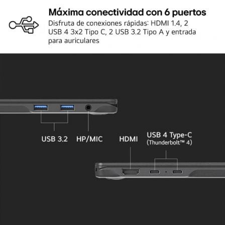 Portátil lg gram 16z90ru-g.aa55b intel core i5-1334u/ 16gb/ 512gb ssd/ 16"/ win11