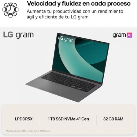 art_lgp-16z90tl-g-au88b_2 Portátil lg gram 16z90tl-g.au88b intel core ultra 7-258v/ 32gb/ 1tb ssd/ 16"/ win11