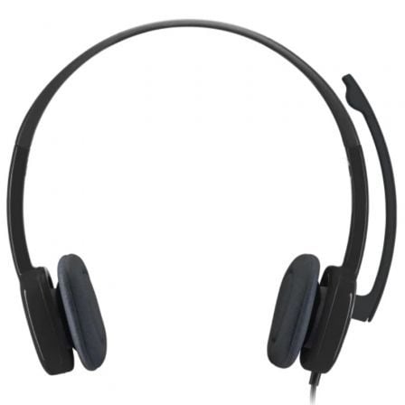 Auriculares logitech h151/ con micrófono/ jack 3.5/ negros