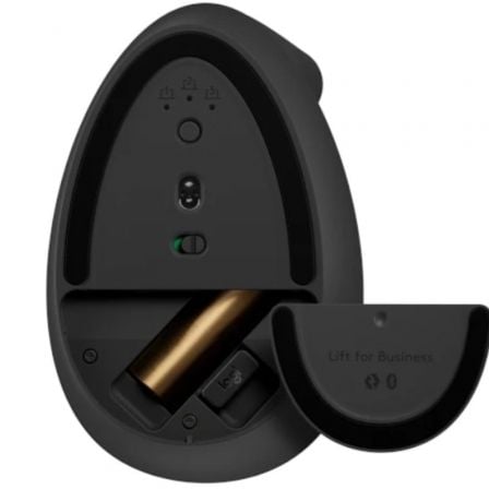Ratón vertical inalámbrico por bluetooth/ 2.4ghz logitech lift vertical ergonomic mouse business/ hasta 4000 dpi/ grafito