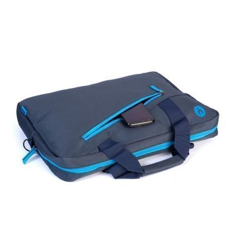Maletín monray ginger para portátiles hasta 15.6"/ cinta para trolley/ azul