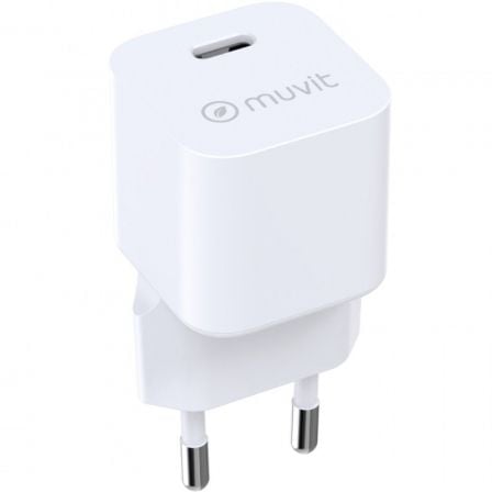 Cargador de pared muvit for change mcacc0047/ 1xusb tipo-c/ 30w