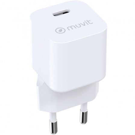 Cargador de pared muvit for change mcacc0048/ 1xusb tipo-c/ 20w