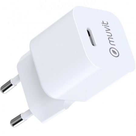 Cargador de pared muvit for change mcacc0048/ 1xusb tipo-c/ 20w