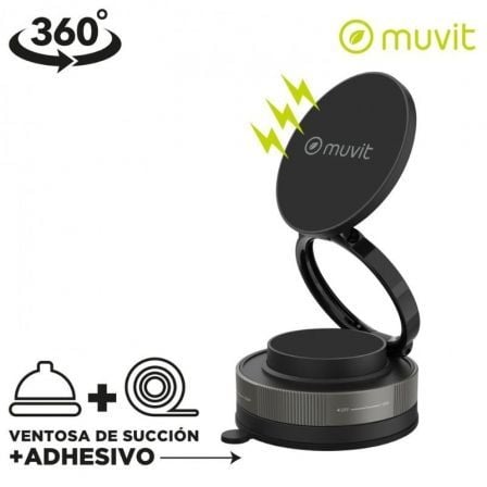 art_muv-sop-mcchl0035_2 Soporte de Smartphone para Coche Muvit For Change MCCHL0035/ Negro
