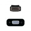 Conversor Nanocable 10.16.0602/ DisplayPort Macho - VGA Hembra/ 15cm/ Negro