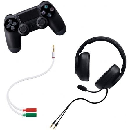 Cable estéreo nanocable 10.24.1201/ jack 3.5 macho - 2x jack 3.5 hembra/ 20cm/ blanco