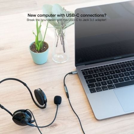 Conversor usb tipo-c nanocable 10.24.1204/ usb tipo-c macho - jack 3.5 hembra