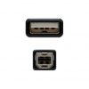 Cable usb 2.0 impresora nanocable 10.01.0102/ usb tipo-b macho - usb macho/ 1m/ negro