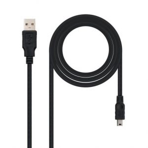 Cable usb 2.0 nanocable 10.01.0400/ usb macho - miniusb macho/ 50cm/ negro