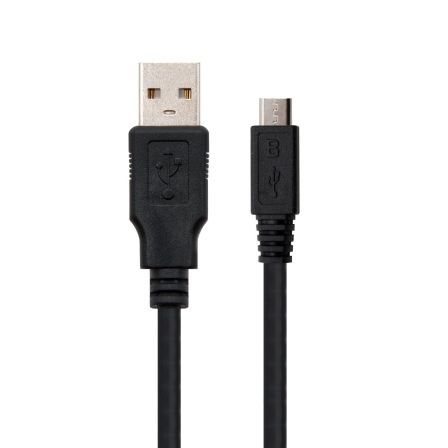 Cable USB 2.0 Nanocable 10.01.0500/ USB Macho - MicroUSB Macho/ 80cm/ Negro