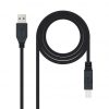 Cable usb 3.0 impresora nanocable 10.01.0802-bk/ usb tipo-b macho - usb macho/ 2m/ negro