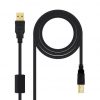 Cable usb 2.0 impresora nanocable 10.01.1202/ usb tipo-b macho - usb macho / 2m/ negro