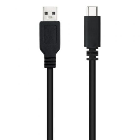 Cable USB 2.0 Nanocable 10.01.2101-L150/ USB Tipo-C Macho - USB Macho/ 480Mbps/ 1.5m/ Negro