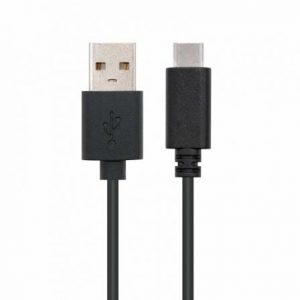 Cable usb 2.0 nanocable 10.01.2102/ usb tipo-c macho - usb macho/ 480mbps/ 2m/ negro