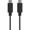 Cable USB 2.0 Tipo-C Nanocable 10.01.2301/ USB Tipo-C Macho - USB Tipo-C Macho/ 480Mbps/ 1m/ Negro