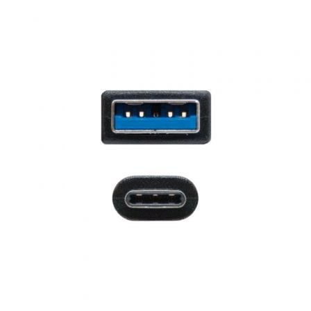 Cable USB 3.1 Nanocable 10.01.4001/ USB Tipo-C Macho - USB Macho/ 1m/ Negro