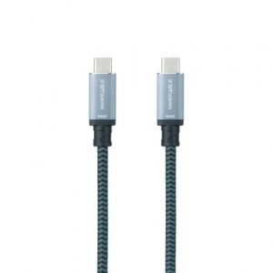 Cable usb 3.1 tipo-c nanocable 10.01.4101-l150-comb/ usb tipo-c macho - usb tipo-c macho/ hasta 100w/ 10gbps/ 1.5m/ gris y negro