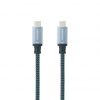 Cable USB 3.2 Tipo-C Nanocable 10.01.4103-COMB/ USB Tipo-C Macho - USB Tipo-C Macho/ Hasta 100W/ 20Gbps/ 3m/ Gris y Negro