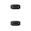 Cable USB 3.2 Tipo-C Nanocable 10.01.4103-COMB/ USB Tipo-C Macho - USB Tipo-C Macho/ Hasta 100W/ 20Gbps/ 3m/ Gris y Negro