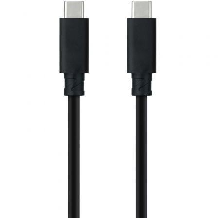 Cable usb 3.2 tipo-c nanocable 10.01.4103/ usb tipo-c macho - usb tipo-c macho/ hasta 100w/ 20gbps/ 3m/ negro