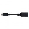 Cable usb 3.1 nanocable 10.01.4201/ usb tipo-c macho - usb hembra/ 15cm/ negro