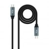 Cable usb 3.2 tipo-c nanocable 10.01.4303/ usb tipo-c macho - usb tipo-c macho/ 3m/ gris y negro