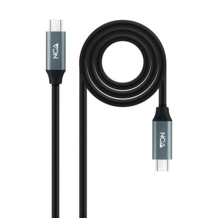 Cable usb 3.2 tipo-c nanocable 10.01.4303/ usb tipo-c macho - usb tipo-c macho/ 3m/ gris y negro