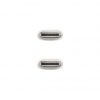 Cable USB 2.0 Tipo-C Nanocable 10.01.6001-CO/ USB Tipo-C Macho - USB Tipo-C Macho/ Hasta 60W/ 480Mbps/ 1m/ Blanco