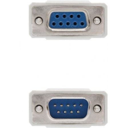 Cable Serie RS232 Nanocable 10.14.0203/ DB9 Macho - DB9 Hembra/ 3m/ Beige