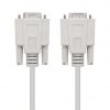 Cable Serie NULL Modem Nanocable 10.14.0502/ DB9 Macho - DB9 Hembra/ 1.8m/ Beige