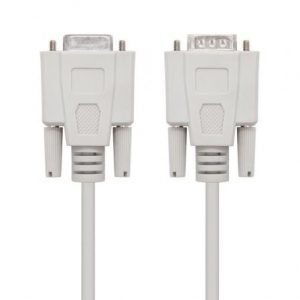 Cable Serie NULL Modem Nanocable 10.14.0502/ DB9 Macho - DB9 Hembra/ 1.8m/ Beige