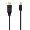 Cable mini displayport nanocable 10.15.2402/ mini displayport macho - displayport macho/ 2m/ negro