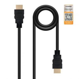 Cable hdmi 2.0 4k nanocable 10.15.3601-l150/ hdmi macho - hdmi macho/ 1.5m/ certificado/ negro