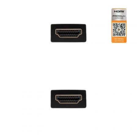 Cable hdmi 2.0 4k nanocable 10.15.3603/ hdmi macho - hdmi macho/ 3m/ certificado/ negro