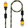 Cable hdmi 2.0 4k nanocable 10.15.1602/ hdmi macho - hdmi macho/ 1.5m/ negro/ naranja