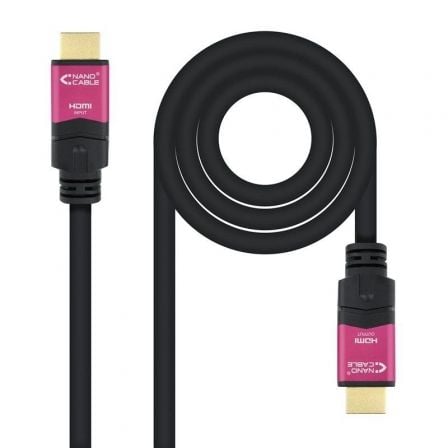 Cable hdmi 2.0 4k nanocable 10.15.3725/ hdmi macho - hdmi macho/ 25m/ negro