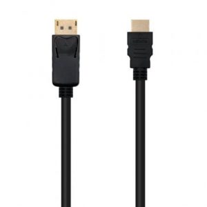 Cable conversor nanocable 10.15.4300/ displayport macho - hdmi macho/ 50cm/ negro