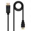 Cable conversor nanocable 10.15.4300/ displayport macho - hdmi macho/ 50cm/ negro