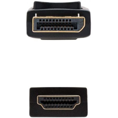 Cable displayport nanocable 10.15.4305/ displayport macho - hdmi macho/ 5m/ negro