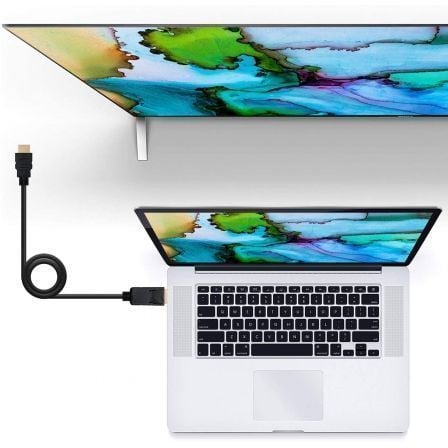 Cable displayport nanocable 10.15.4305/ displayport macho - hdmi macho/ 5m/ negro