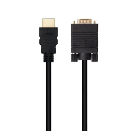 Cable conversor nanocable 10.15.4348/ hdmi macho - vga macho/ 1.8m/ negro