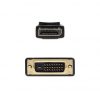 Cable conversor nanocable 10.15.4502/ displayport macho - dvi macho/ 2m/ negro