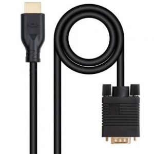 Cable conversor nanocable 10.15.4602/ vga macho - hdmi 8k macho/ 1.8m/ negro